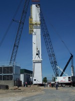Modular gas separation unit erection installation by Specialty Welding, Inc.